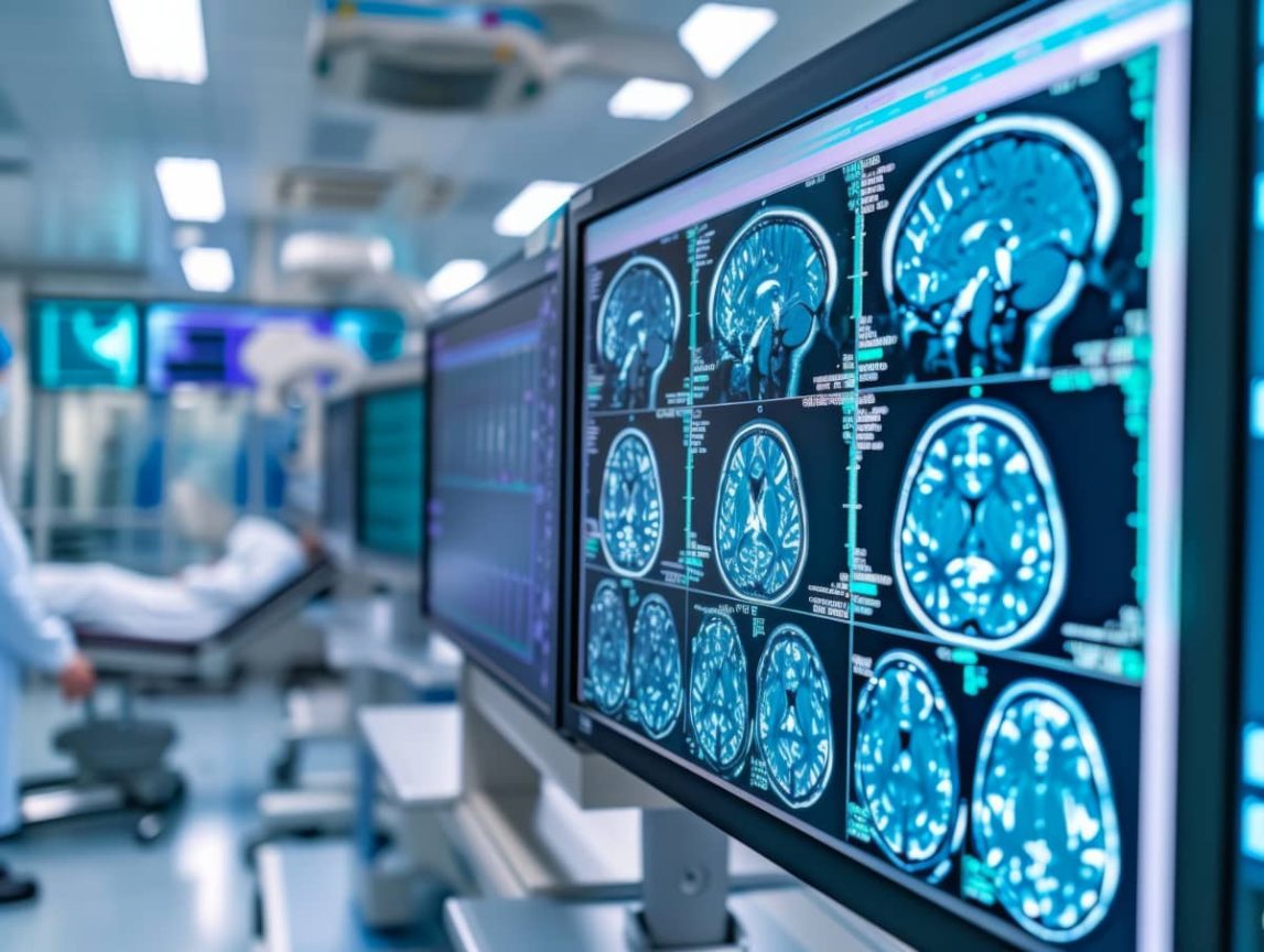 secvente rmn cerebral vizualizate pe monitor